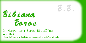 bibiana boros business card
